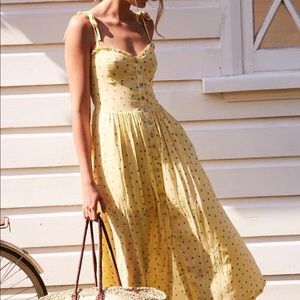 Yellow floral sundress